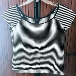 Ralph Lauren Black and White Striped T-shirt